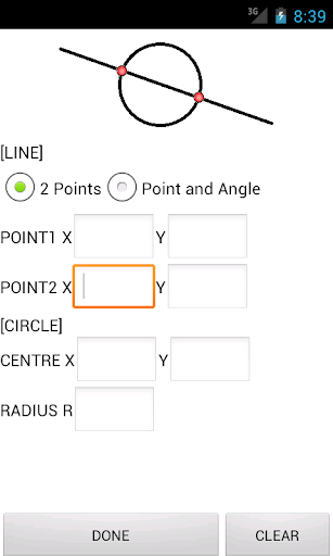 Coordinates calculation l c