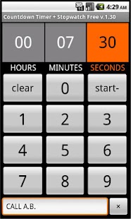 Countdown Timer+Stopwatch Full Screenshots 0
