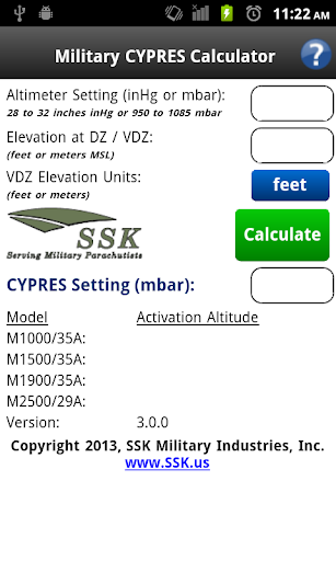 Military CYPRES Calculator