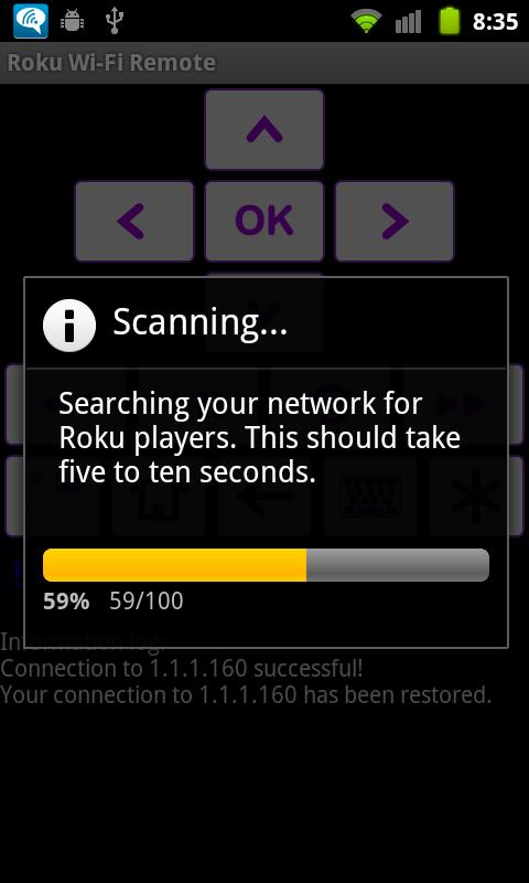 Rfi - remote for Roku players Screen 2