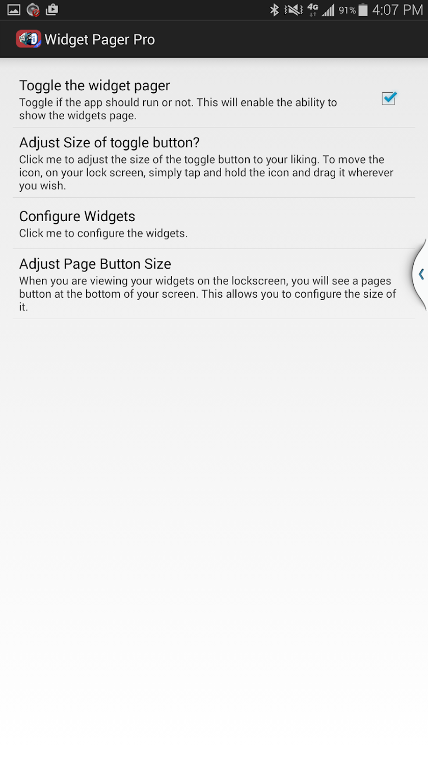 Widget Pager Pro Screen 2