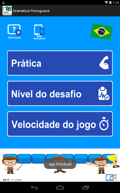 Android application Portuguese Grammar screenshort