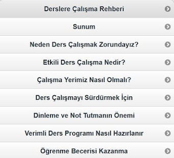 Derslere Çalışma Rehberi Anroid Uygulaması Yayınlandı Derslere Çalışma Rehberi Anroid Uygulaması Yayınlandı