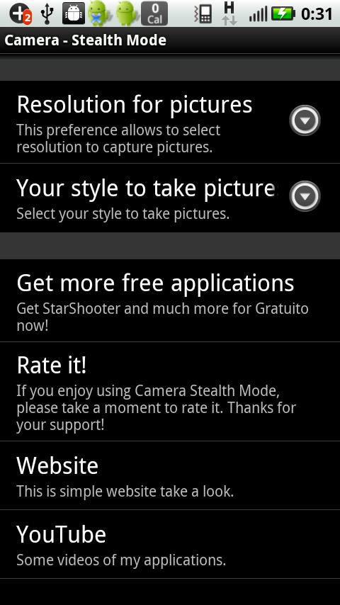 Camera Stealth Mode Screen 3