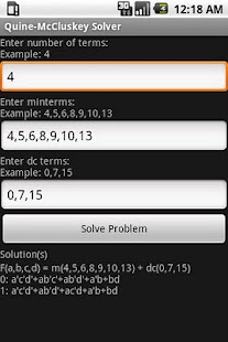 Free Quine-McCluskey Solver APK