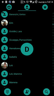 Dialer theme Flat Black Green - náhled