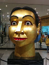 Golden Head Sculpture