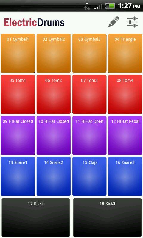 Android application Electric Drums screenshort