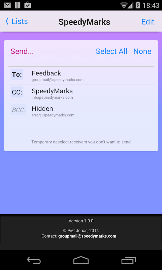   Group Mail Free – Capture d'écran 