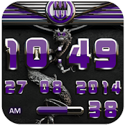 dragon digital clock purple