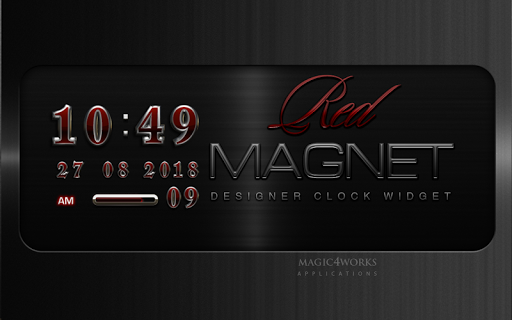 Red Magnet Digital Clock