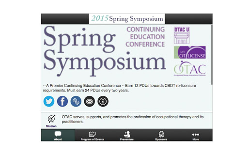 【免費教育App】OTAC 2015 Spring Symposium-APP點子