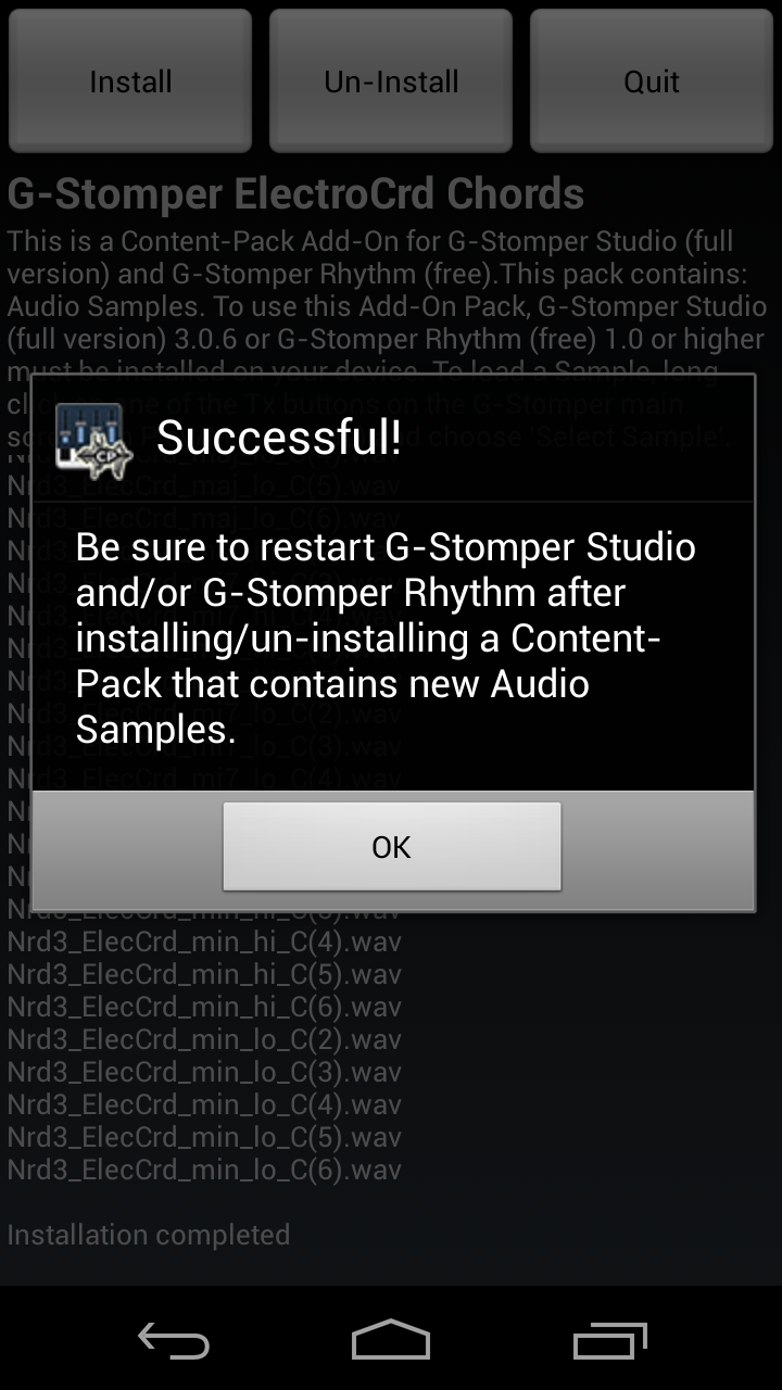 G-Stomper ElectroCrd Chords Screen 2