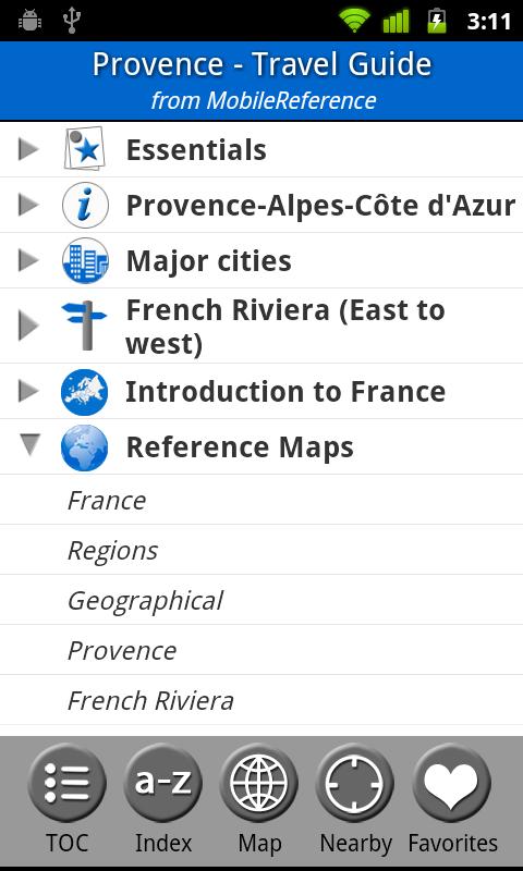 Android application Provence &amp; French Riviera screenshort