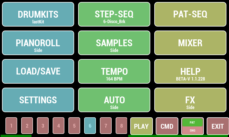 Cadeli Drum Machine Screen 1