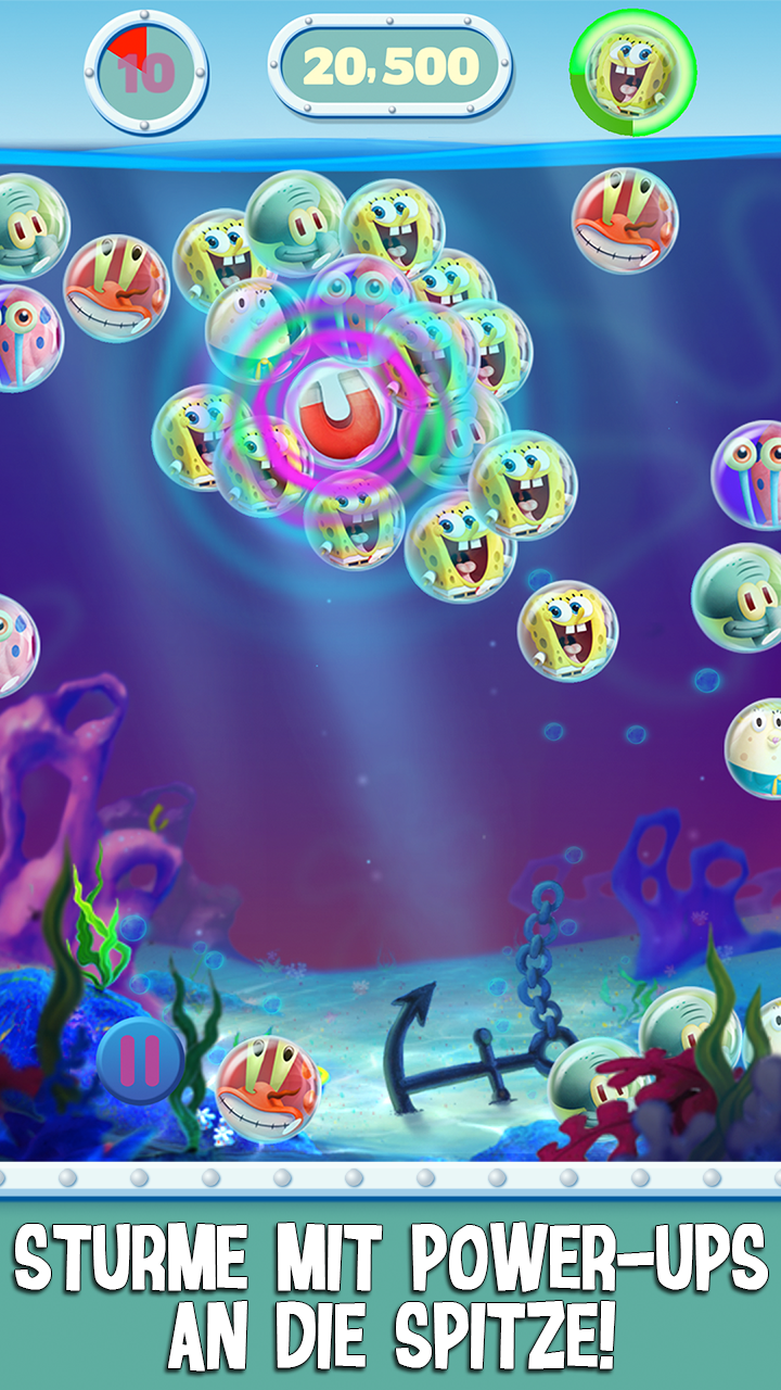 Android application SpongeBob Bubble Party screenshort