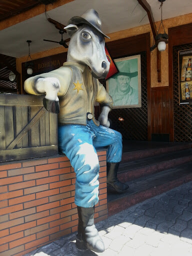 Estatua De Cavalo Cowboy