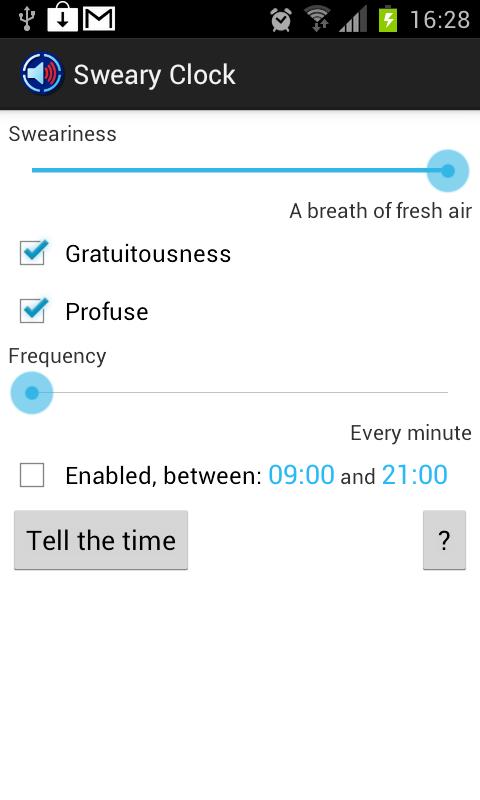 Sweary Clock Pro Screen 3