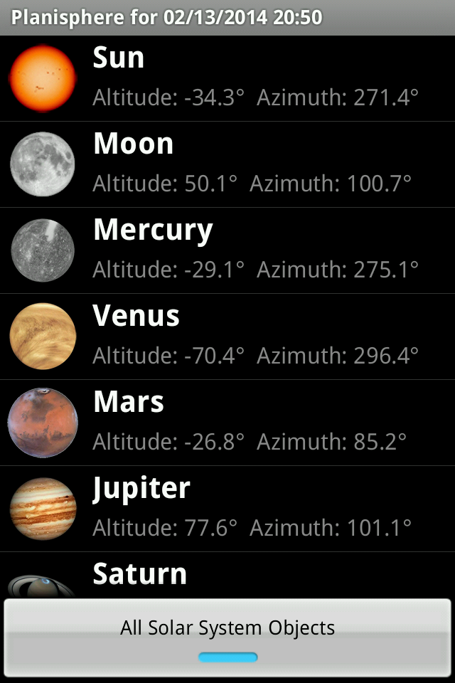Planisphere Screen 3
