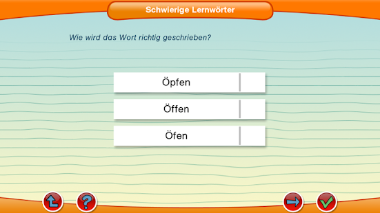 Android-Anwendung Lernerfolg Grundschule Deutsch Screenshot