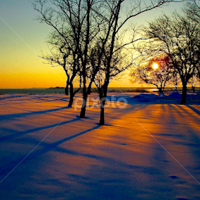 Winter sunset, Old Greenwich, CT by John Hayes - Landscapes Sunsets & Sunrises