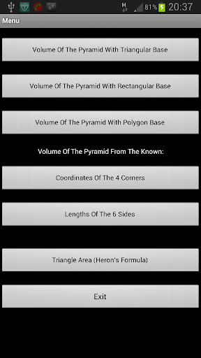 Pyramid volume by coordinates