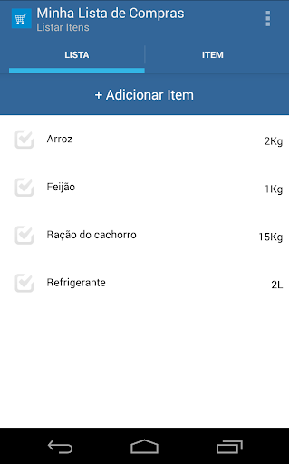 Minha Lista de Compras