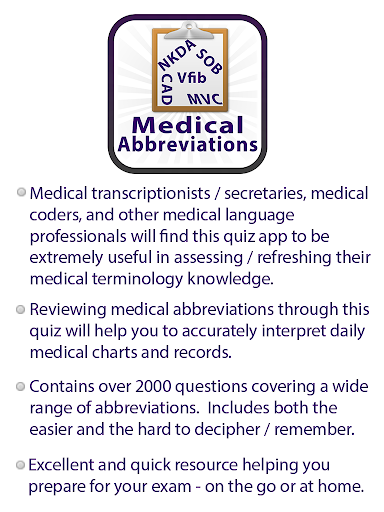 Medical Abbreviations Quiz