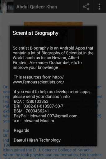 【免費書籍App】Scientist Biography-APP點子