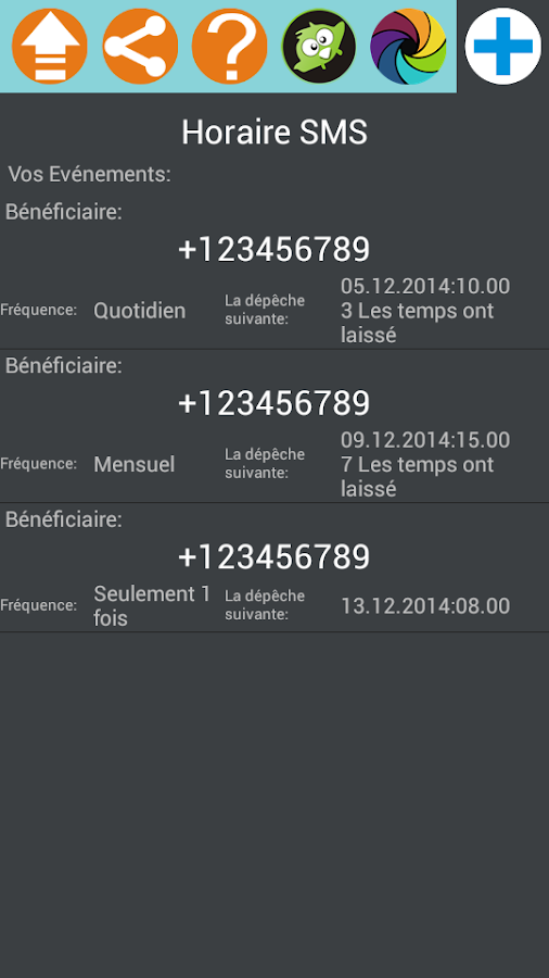    SMS Scheduler- screenshot  