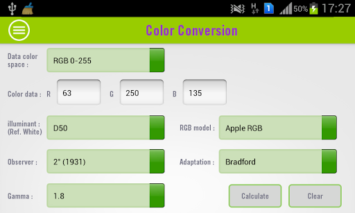 Color Calculator Demo