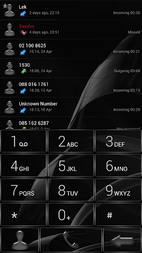 Dialer MetalGate Black theme