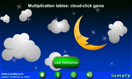 Android application Times table cloud click game screenshort