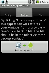 Contacts Backup Pro - screenshot thumbnail