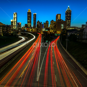 Jackson Bridge, Atlanta by Shalabh Sharma - City,  Street & Park Night
