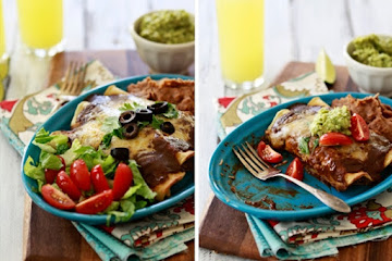 Chicken Enchiladas with Homemade Chile Gravy Enchilada Sauce