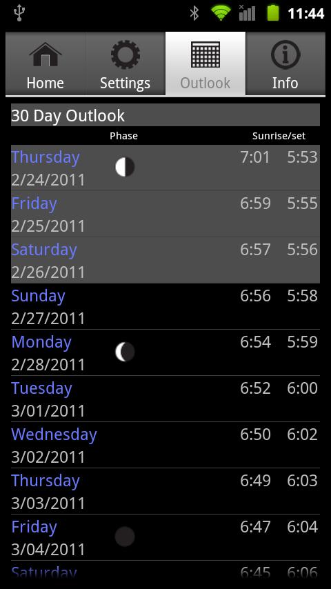 Shooting Hours Sunrise Sunset Screen 3