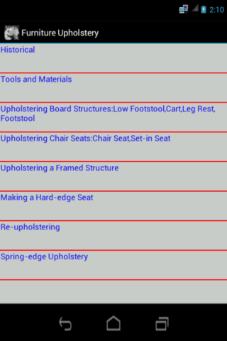 【免費教育App】Furniture Upholstery-APP點子
