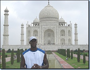 KG at the Taj Mahal in Agra India