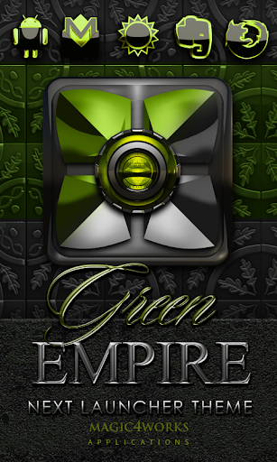 Next Launcher Theme Green Emp