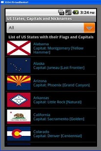 US States Capitals Nicknames