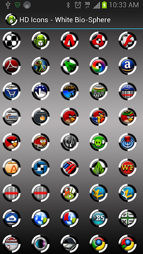 【免費個人化App】HD Icons: White Bio-Sphere-APP點子