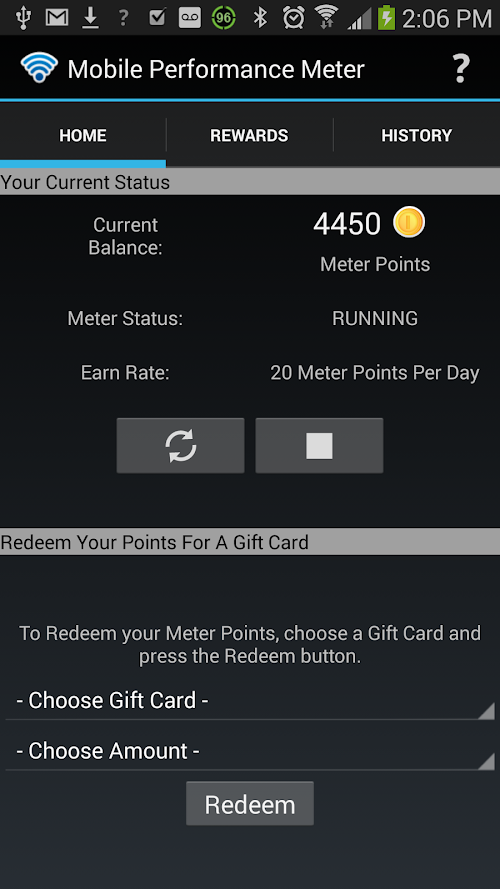 Android application Mobile Performance Meter screenshort