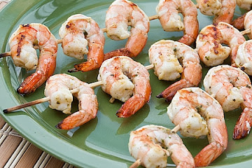 Grilled Pesto Marinated Shrimp