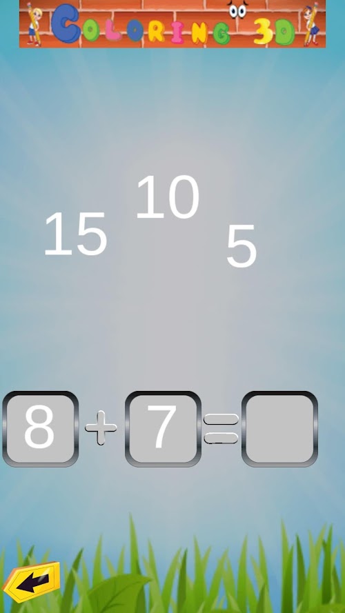Android application Math for Kids screenshort
