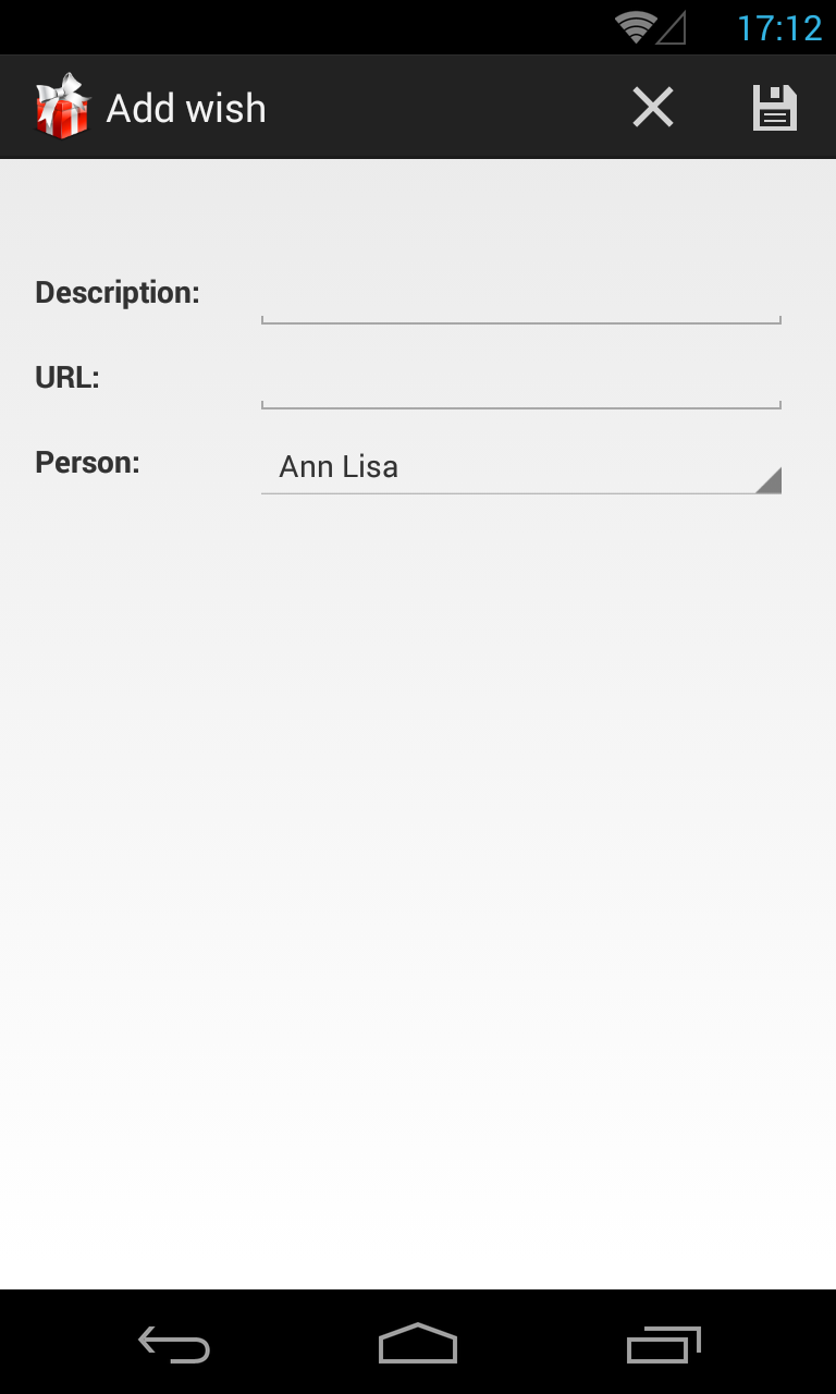 Wishlist, share your gift list Screen 3