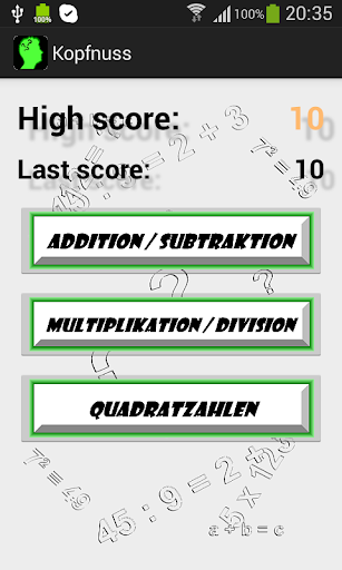 Kopfnuss das Mathe Lernspiel