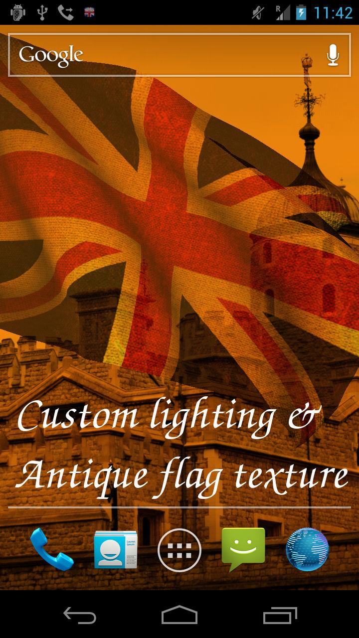 3D UK Flag Screen 3