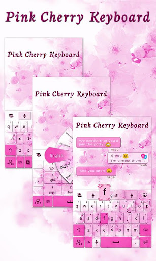 Pink Cherry GO Keyboard Theme