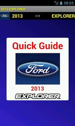 Quick Guide 2013 Ford Explorer